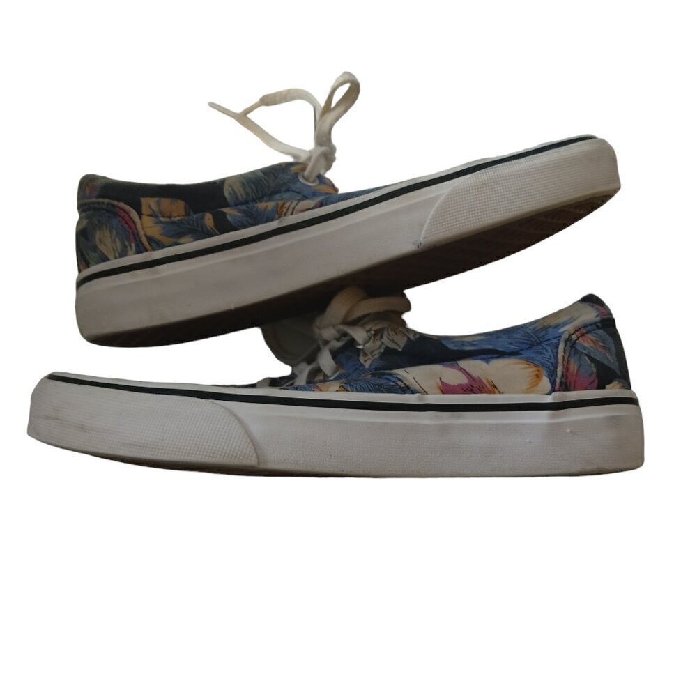 Vans Women's Size 6 Low Top Lace Up Shoes Floral Flowers Sneakers Tropical - Picture 6 of 7